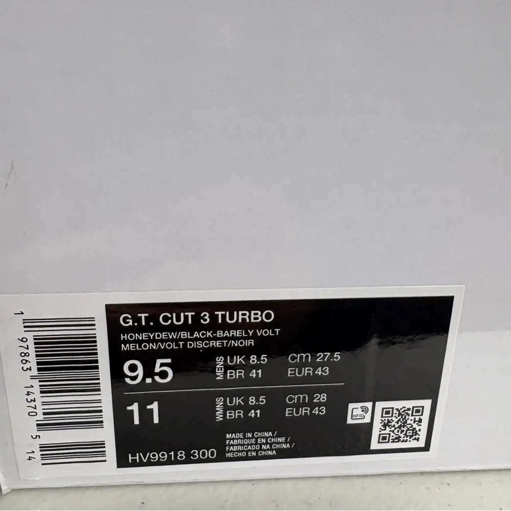 Nike Air Zoom G.T. Cut 3 Turbo Basketball Shoes Honeydew HV9918 300 Men's Sz - Picture 8 of 10